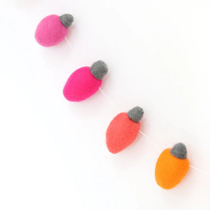 Christmas Bulbs Felt Garland