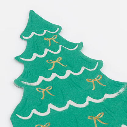 Christmas Trees With Bows Napkins