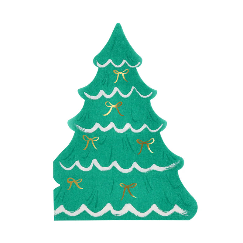 Christmas Trees With Bows Napkins
