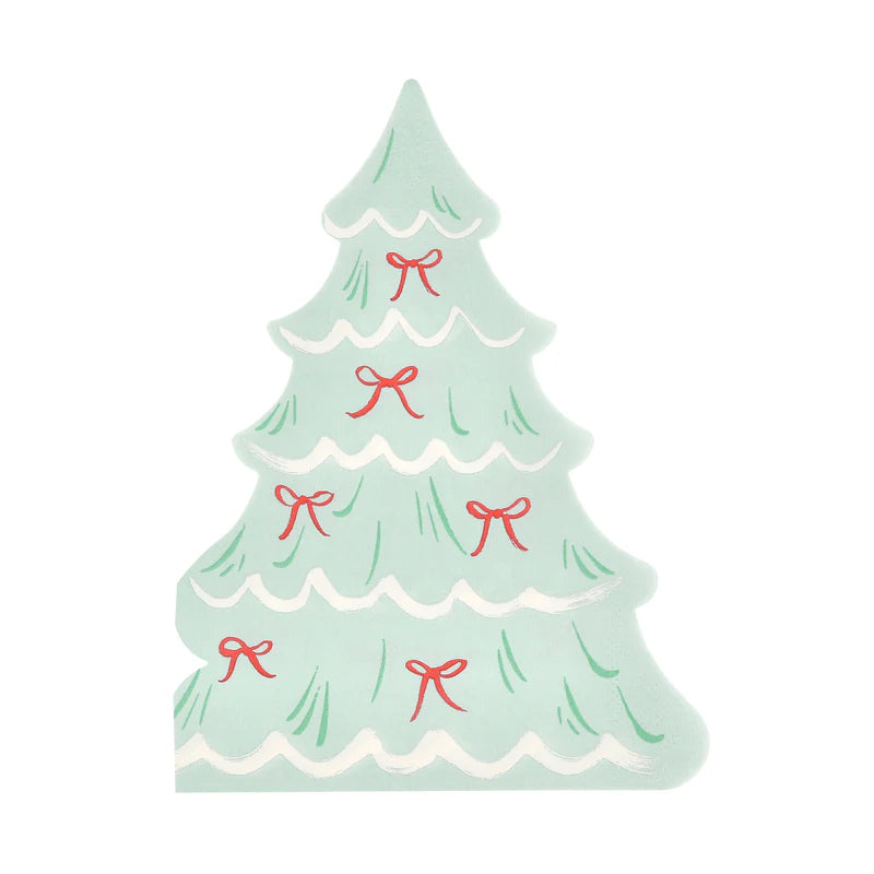Christmas Trees With Bows Napkins