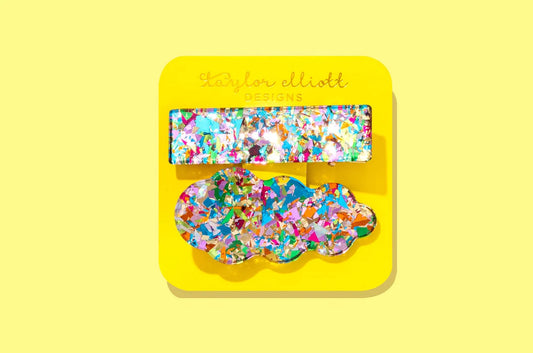 Colorful Confetti Hair Clip Set