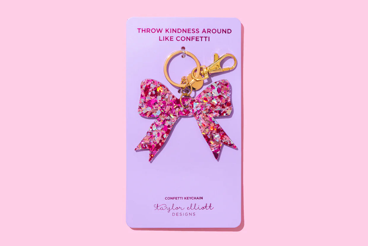 Confetti Bow Keychain