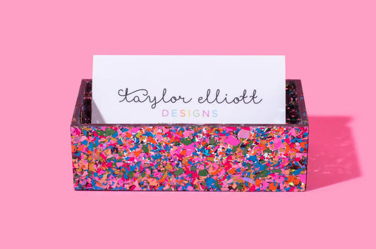 Confetti Business Card Holder
