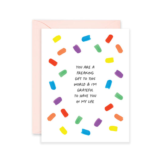 Grateful 4 U Confetti Card