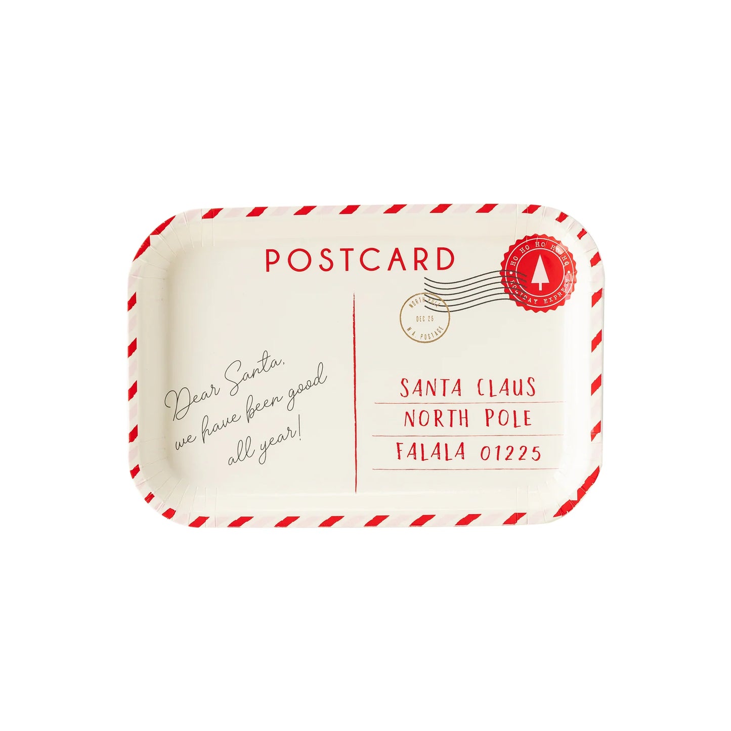 Dear Santa Postcard Plates