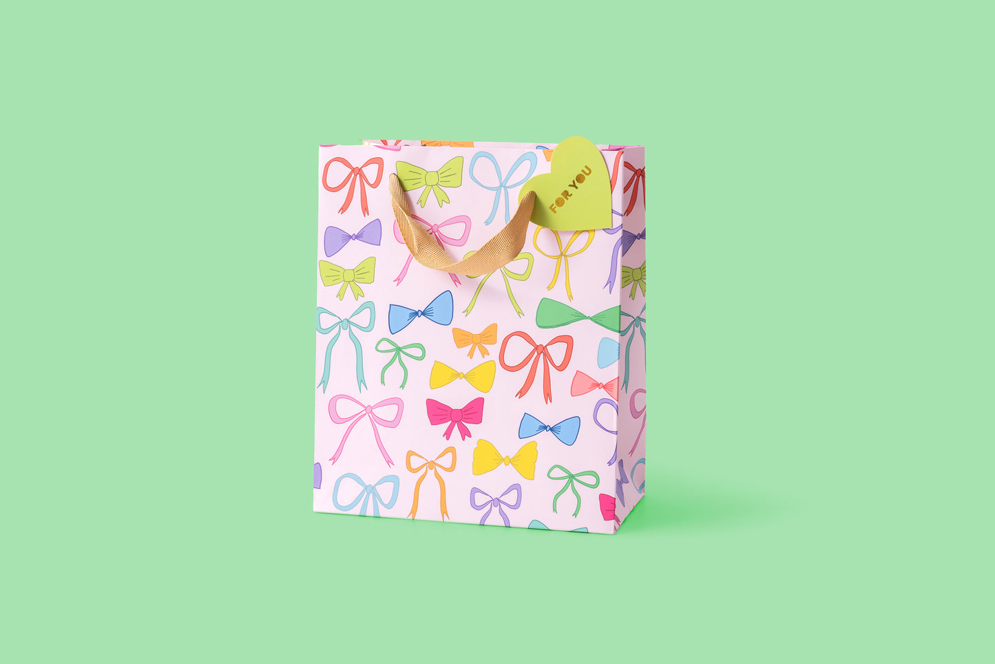 Multicolored Bows Gift Bag