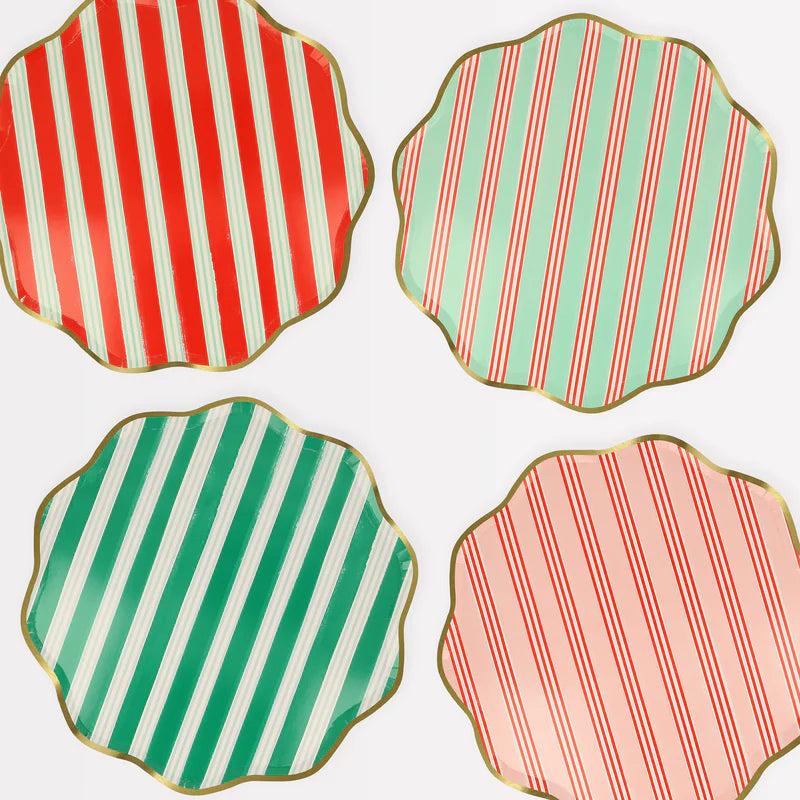 Festive Stripe Dinner Plate