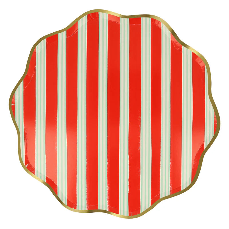 Festive Stripe Dinner Plate