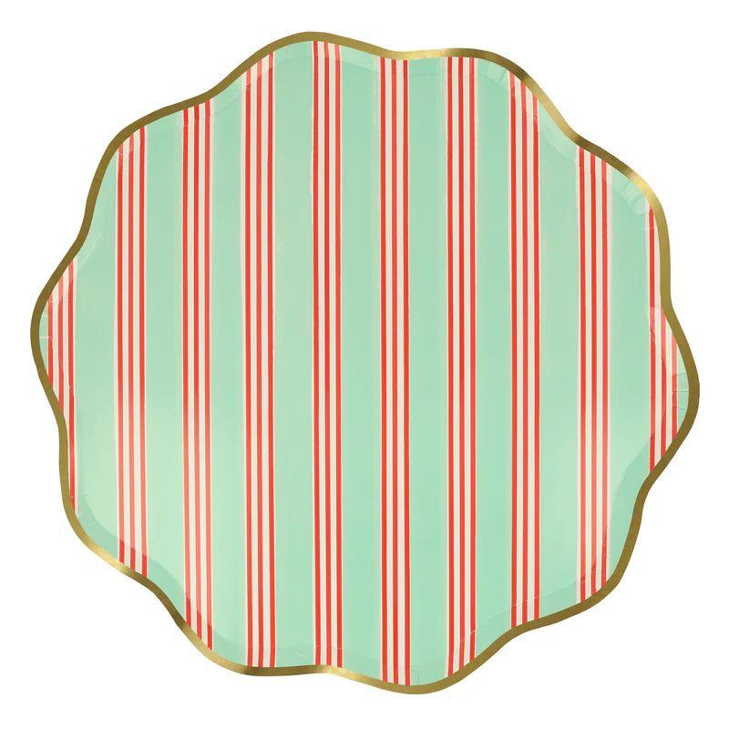 Festive Stripe Dinner Plate