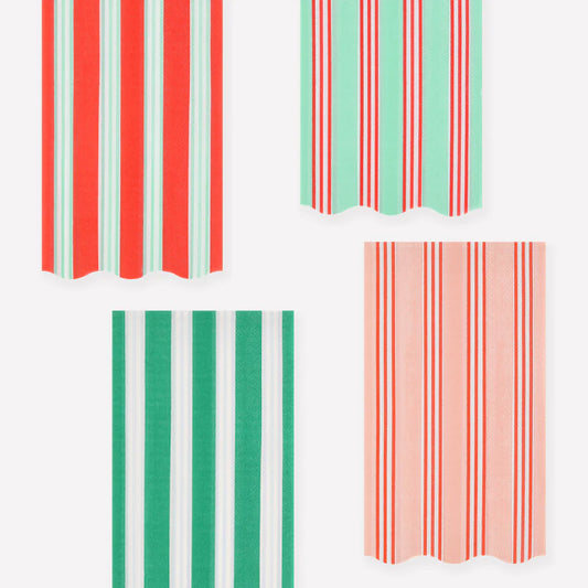 Festive Stripe Guest Towel