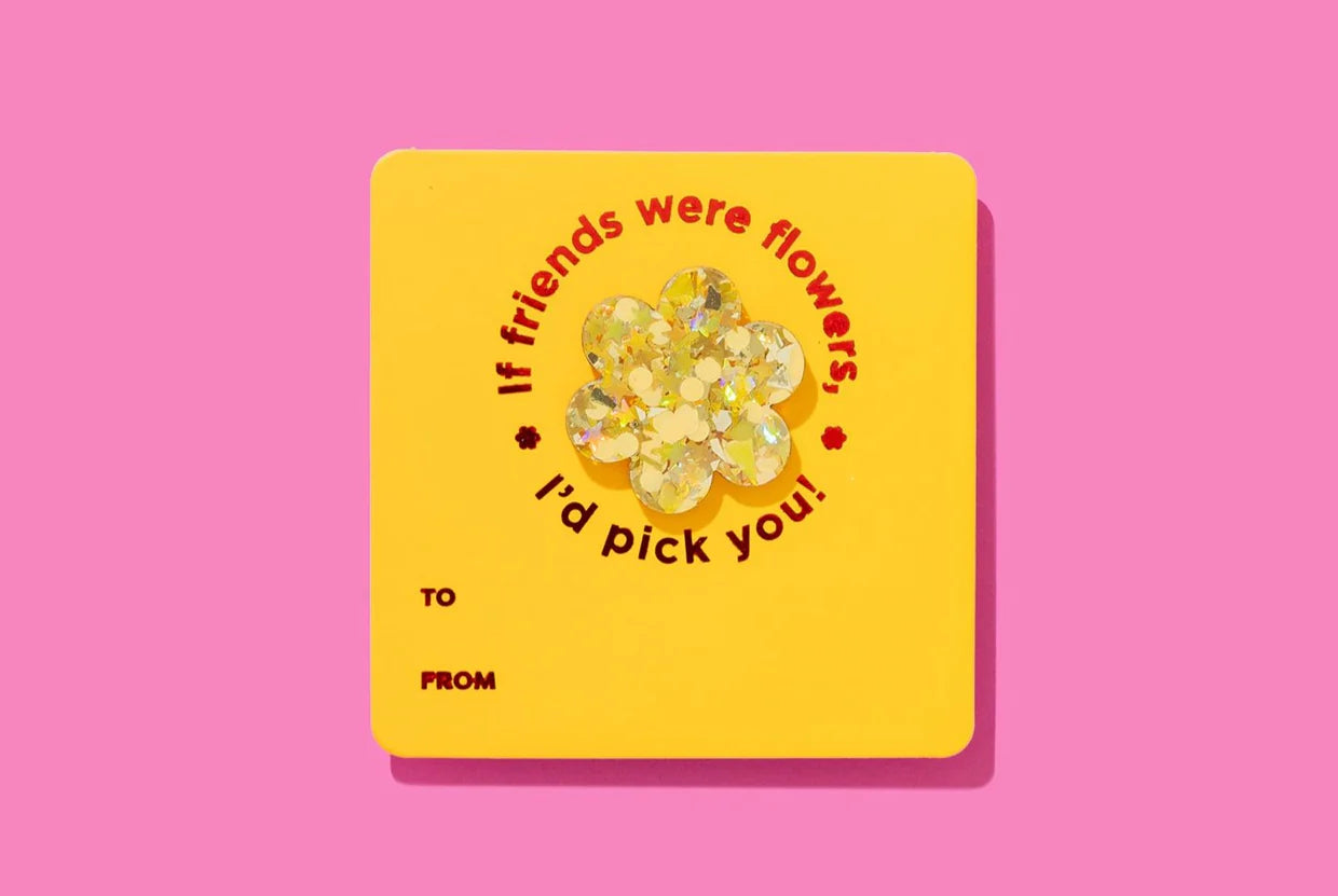 Flower Confetti Pin Card