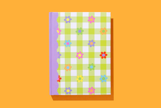 Gingham Flowers Notebook
