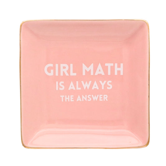Girl Math Trinket Tray