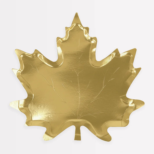 Gold Maple Leaf Plate