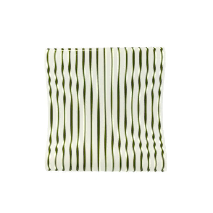 Green Ticking Table Runner