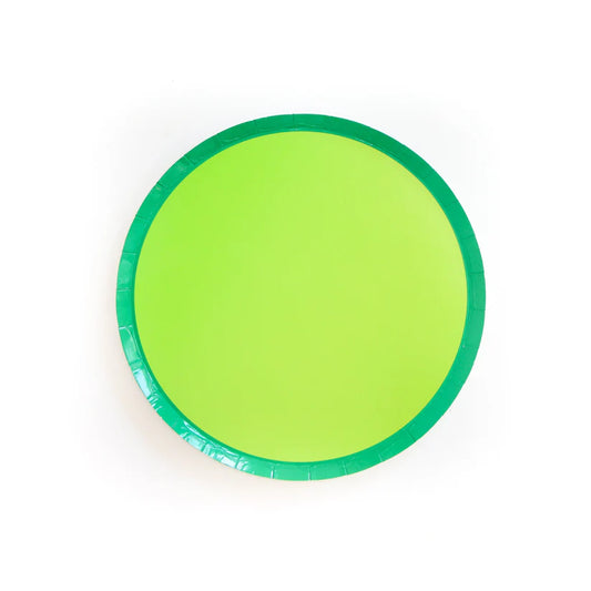 Green & Lime Plate Color Blocked Plate