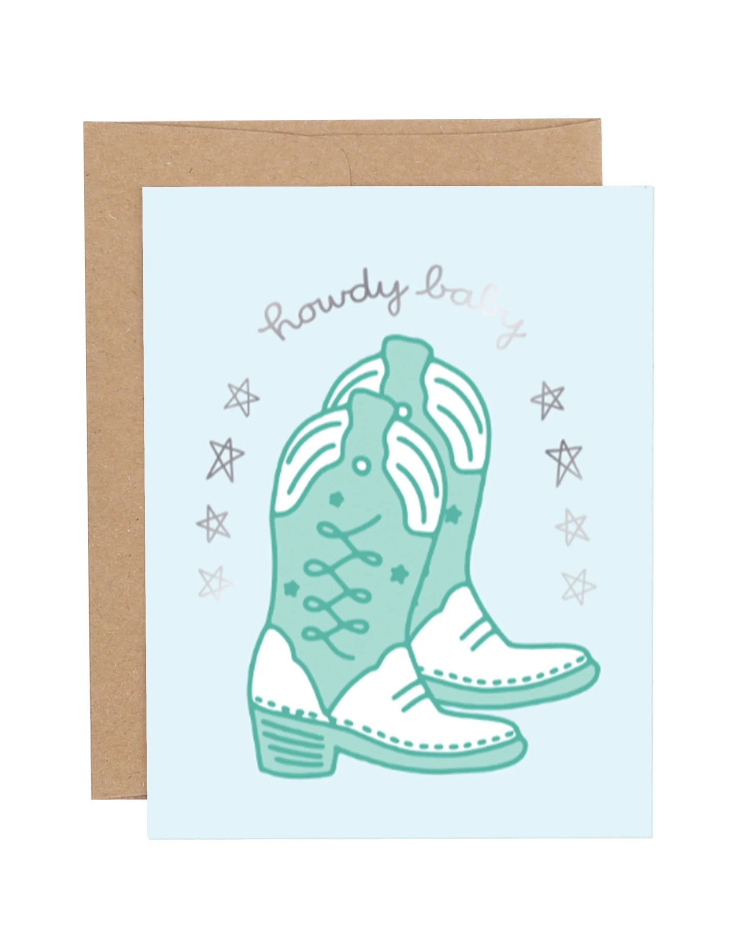 Howdy Baby Card (Blue)