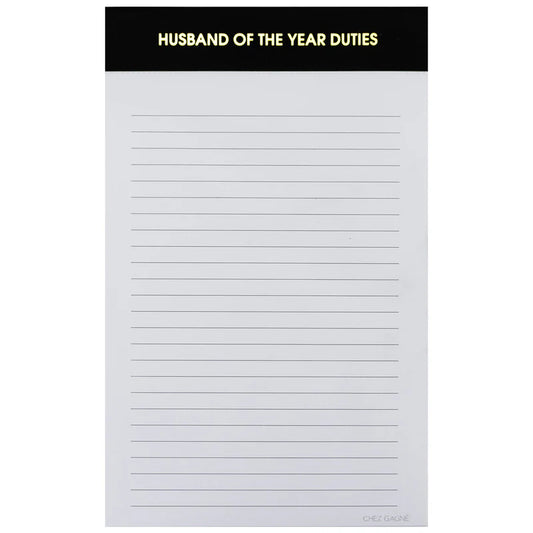 Husband Of The Year Duties Notepad