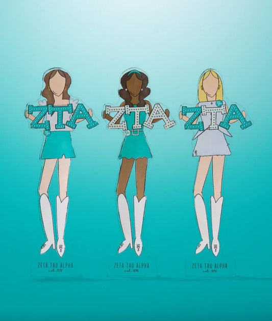 Zeta Tau Alpha Acrylic Shelfie