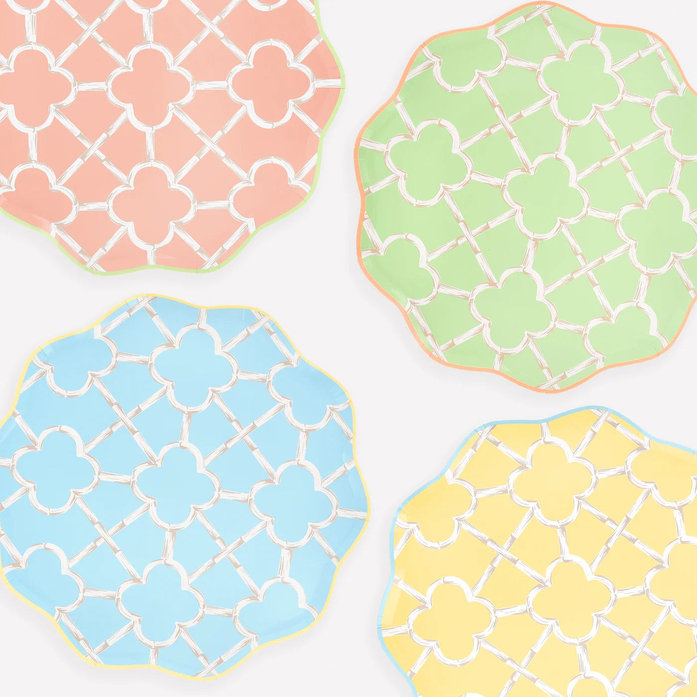 Bamboo Pattern Dinner Plates