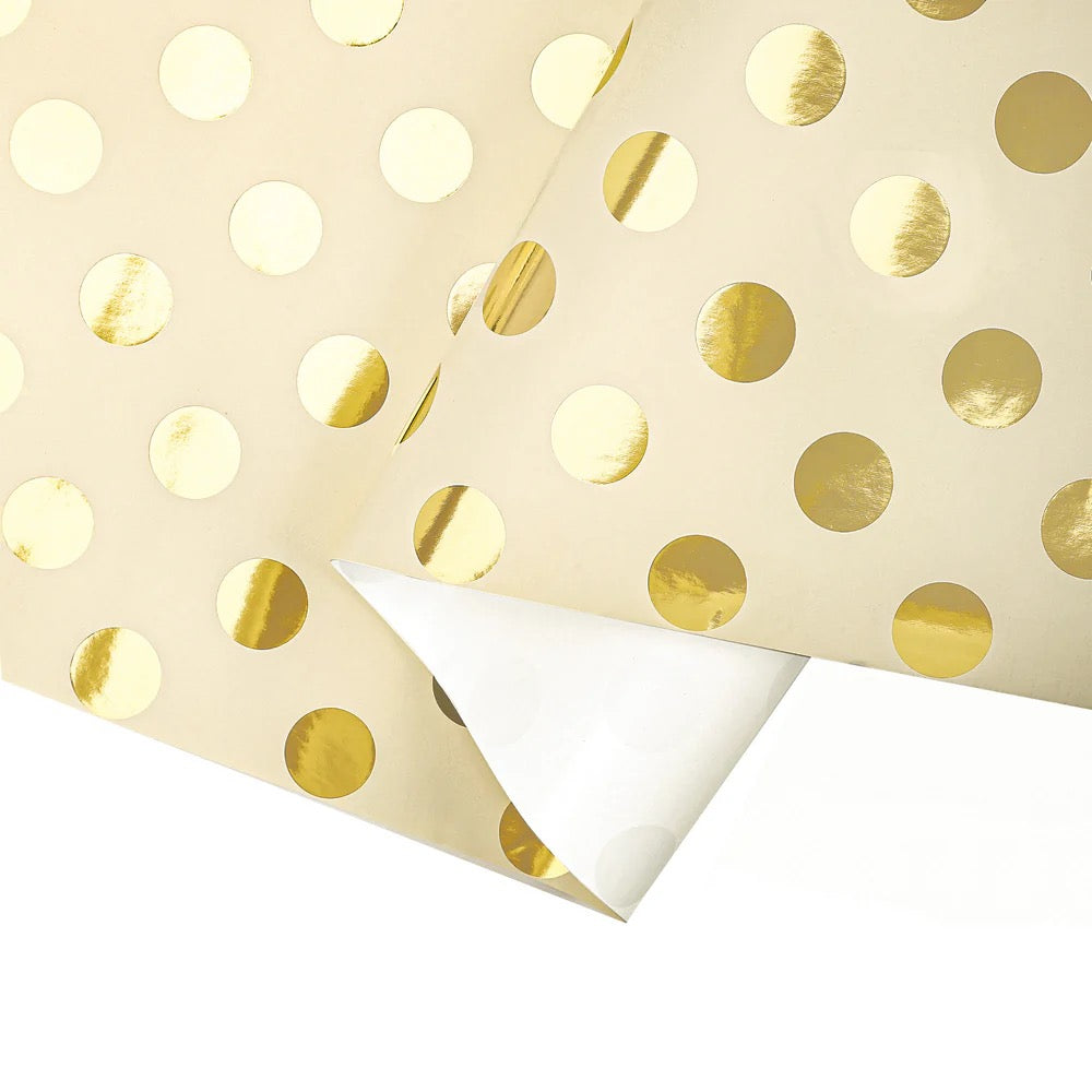 Metallic Gold Dots Wrapping Paper