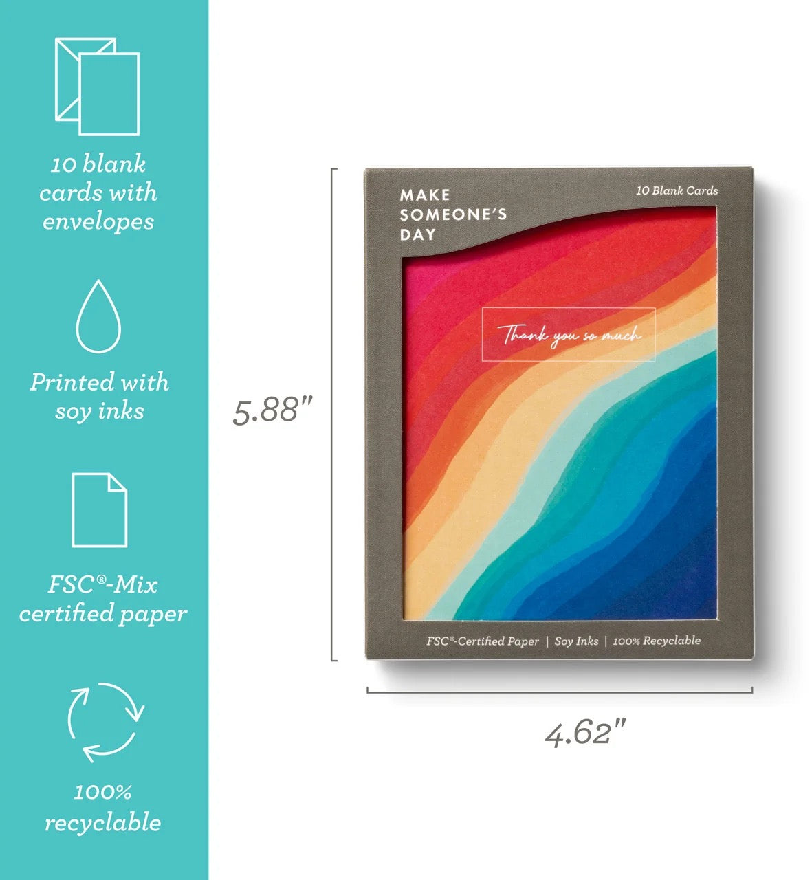 Rippling Rainbows Thank You Card Set