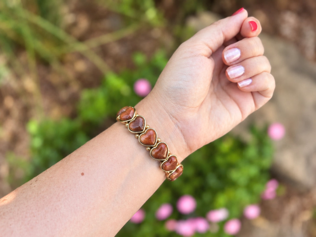 Amore Brown Hearts Bracelet