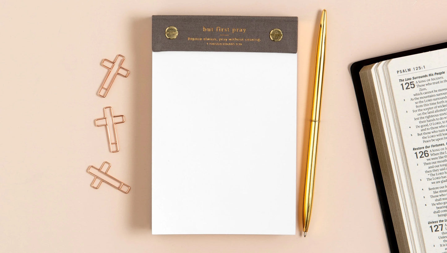 But First Pray Desk Notepad