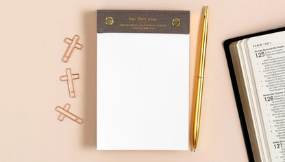 But First Pray Desk Notepad