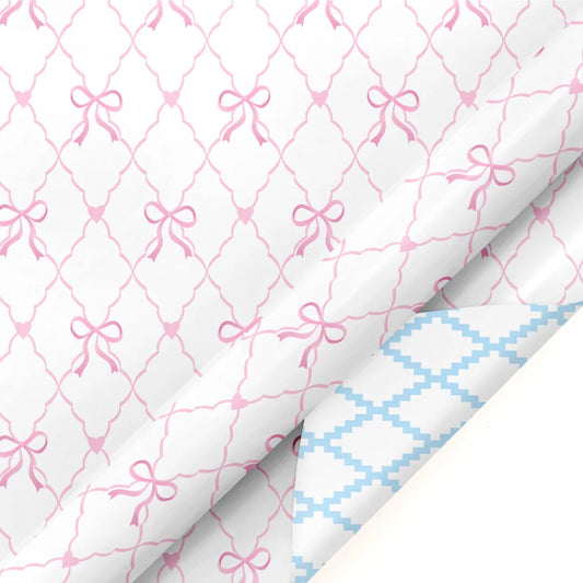 Reversible Pink & Blue Wrapping Paper