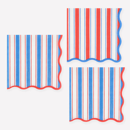 Nautical Striped Cocktail Napkins