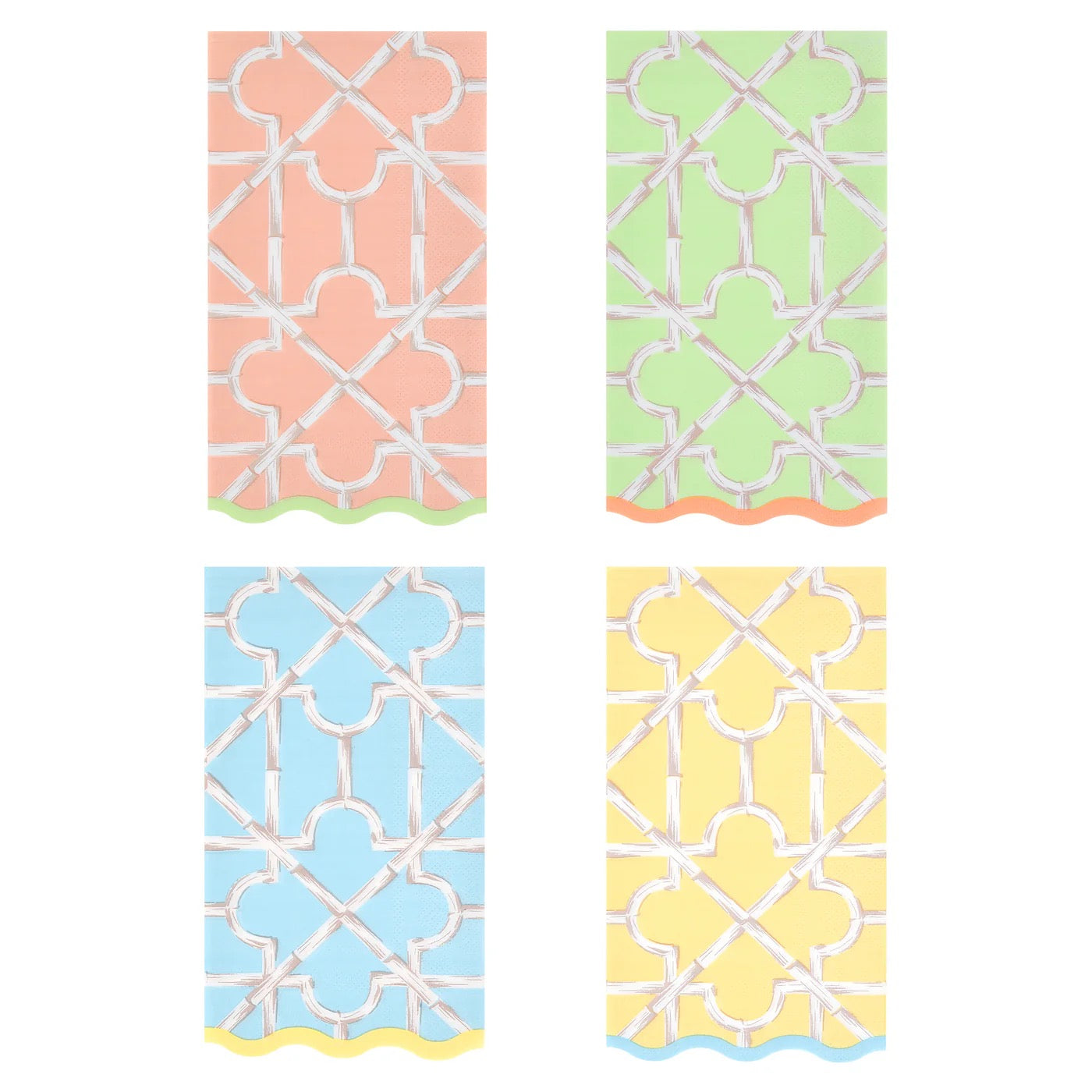 Bamboo Pattern Guest Towels