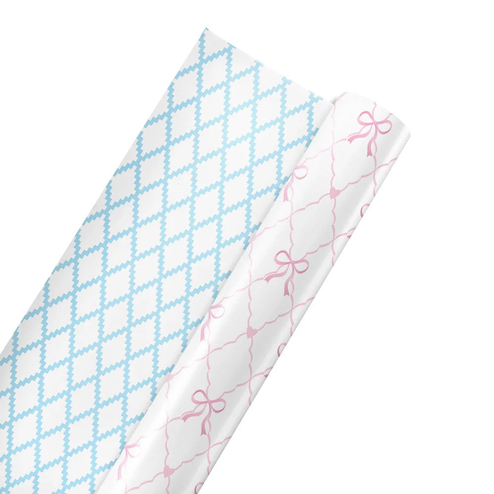 Reversible Pink & Blue Wrapping Paper