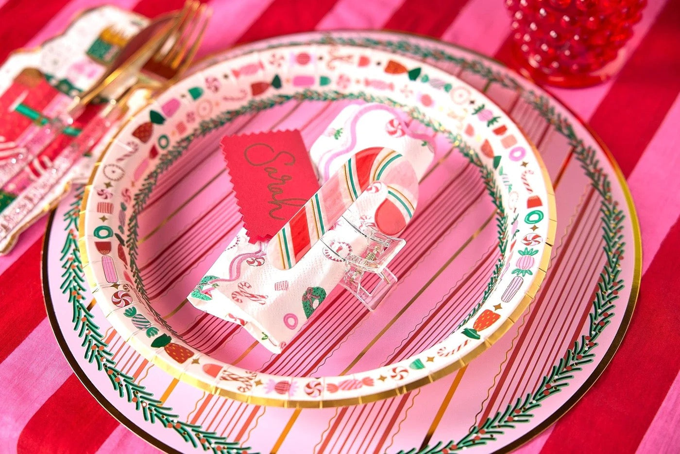 Peppermint Party Dinner Plate