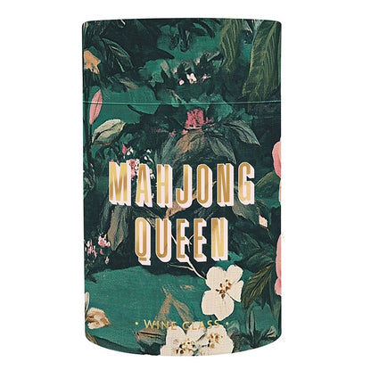 Mahjong Queen Wine Glass