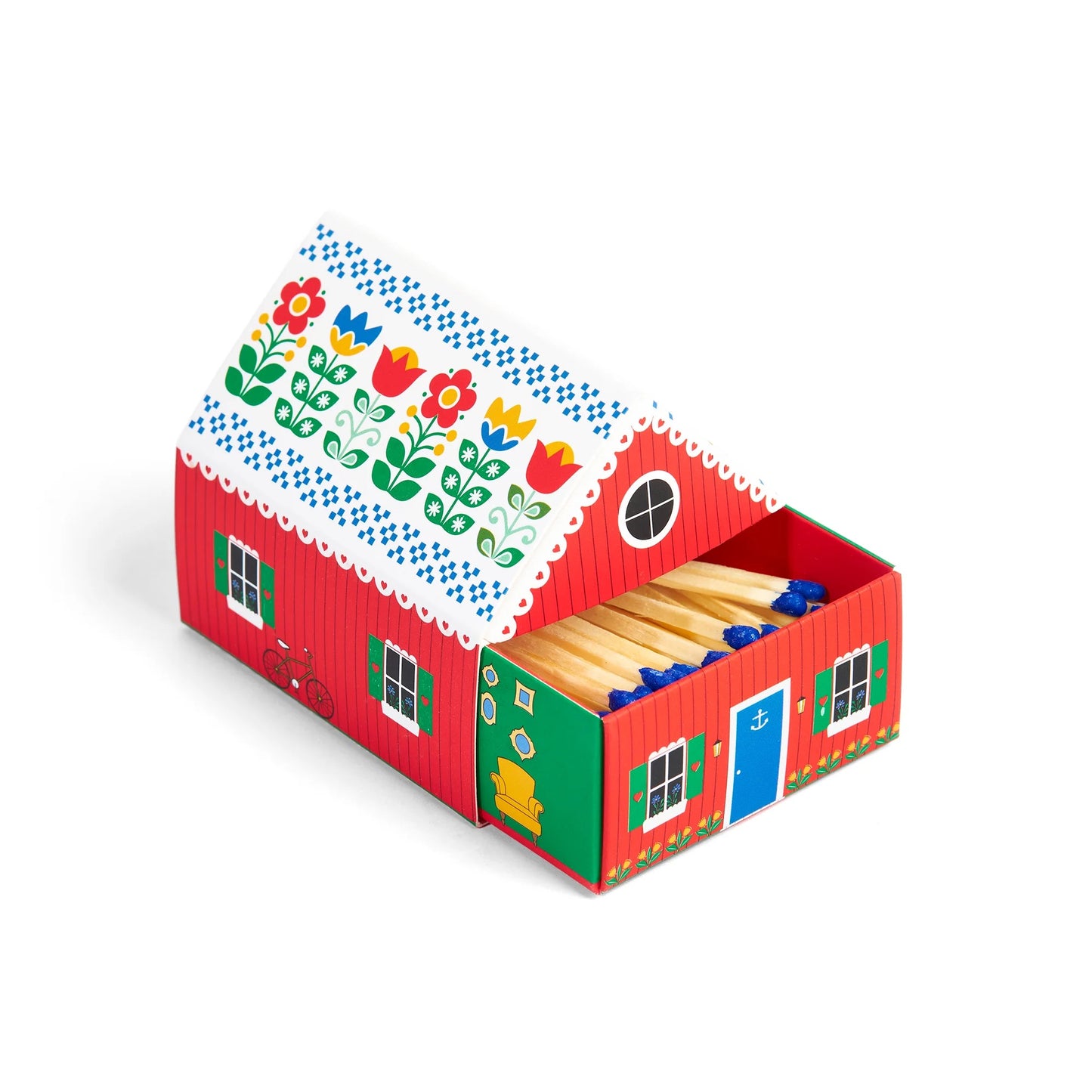 Tiny Red Cottage Matchbox