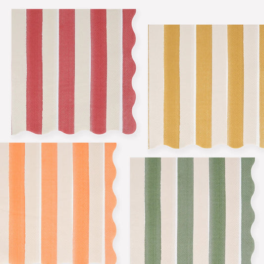 Fall Stripes Large Napkins