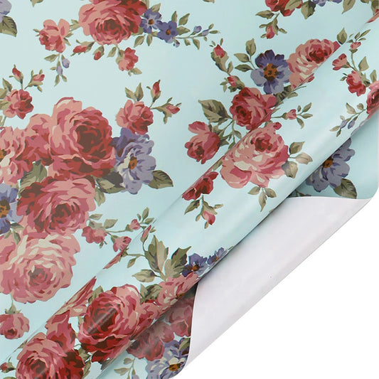 Blue Floral Wrapping Paper