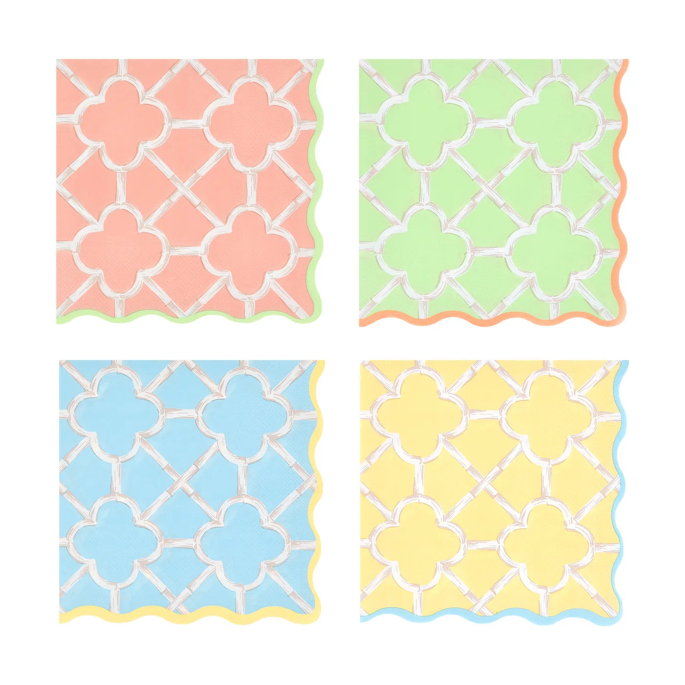 Bamboo Pattern Cocktail Napkins