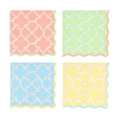 Bamboo Pattern Cocktail Napkins