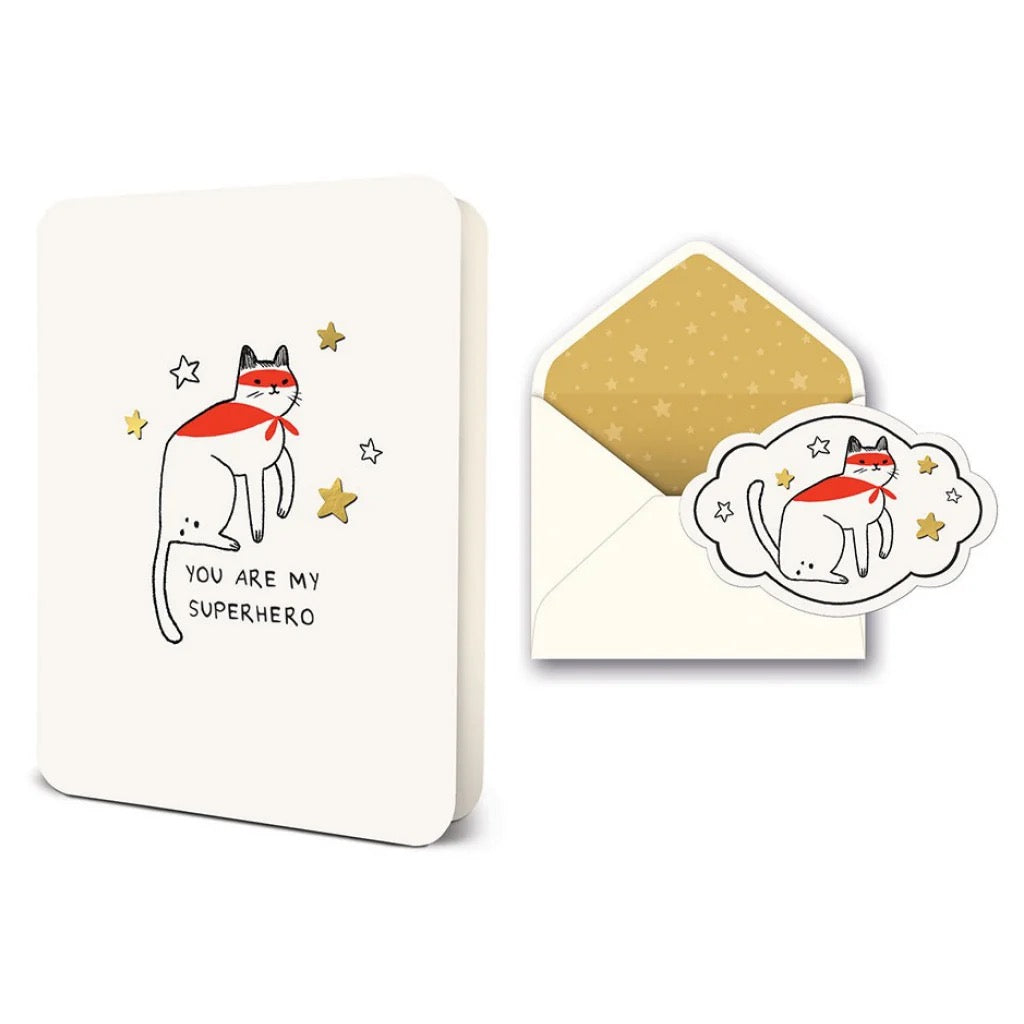 Superhero Kitty Card