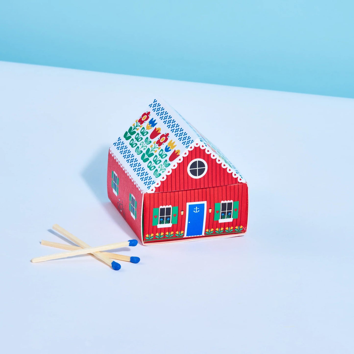 Tiny Red Cottage Matchbox