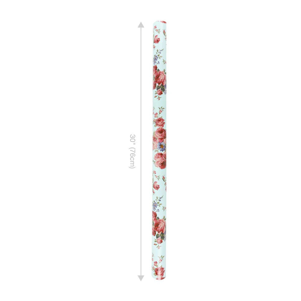 Blue Floral Wrapping Paper