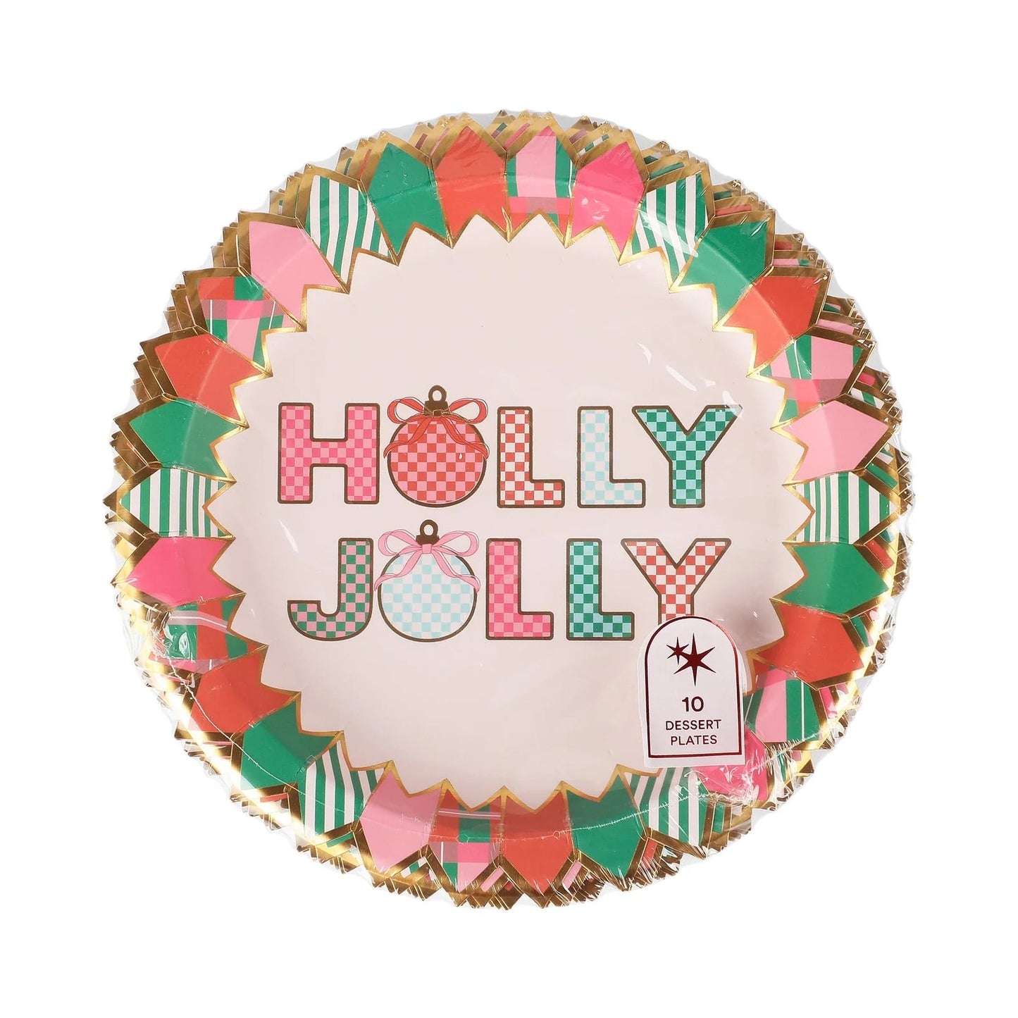 Holly Jolly Dessert Plate