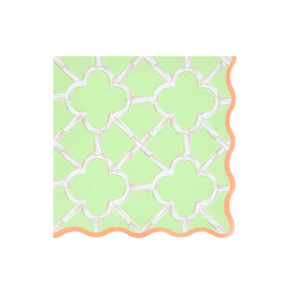 Bamboo Pattern Cocktail Napkins