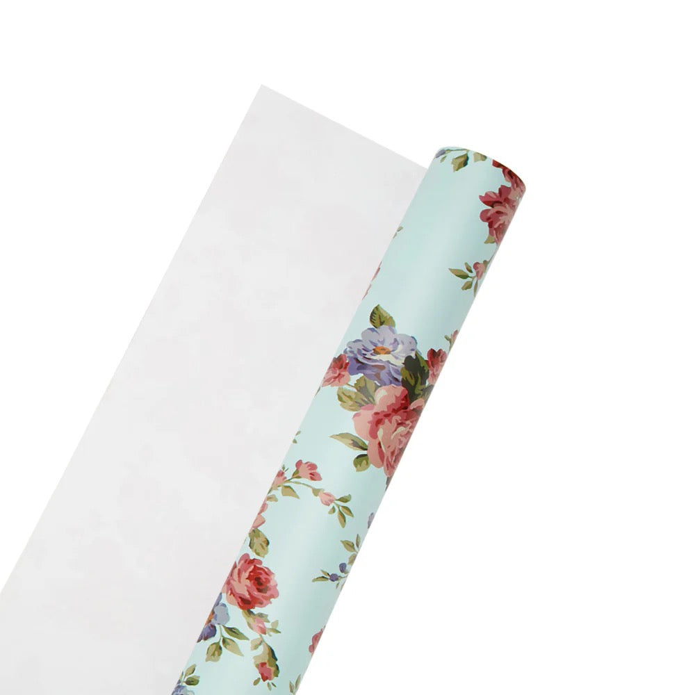 Blue Floral Wrapping Paper