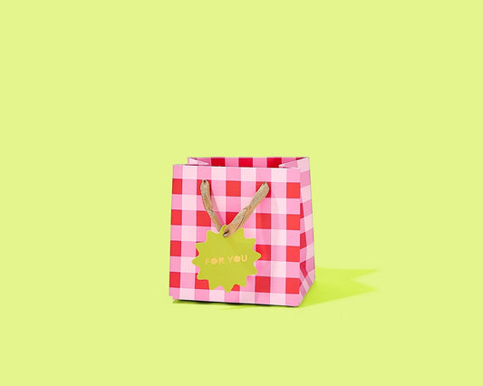Red & Pink Gingham Bag | Mini