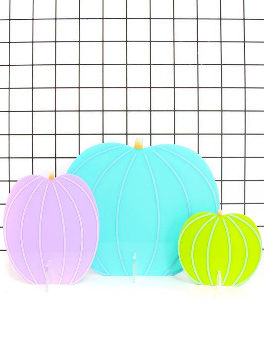 Acrylic Pumpkins - Blue Purple Set