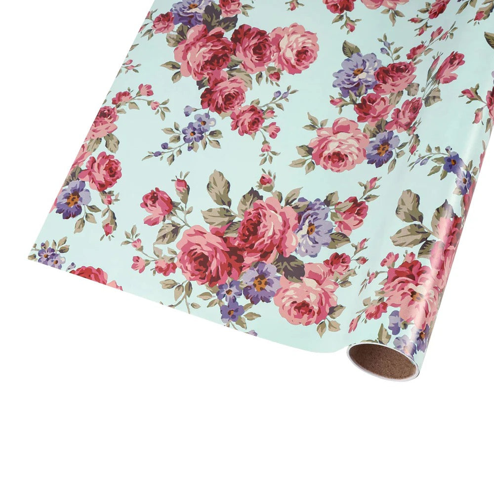 Blue Floral Wrapping Paper