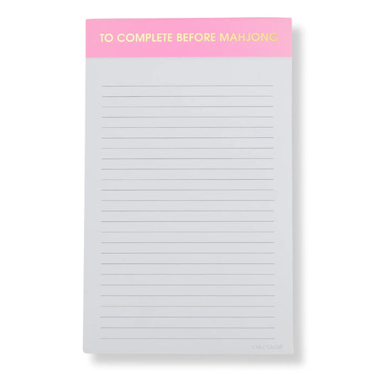 To Complete Before Mahjong Notepad